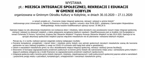 Miejsca Integracji, Rekreacji i Edukacji w Gminie Kobylin